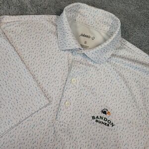 Johnnie O Bandon Dunes Polo Shirt Mens S Performance Golf All Over Print Stretch